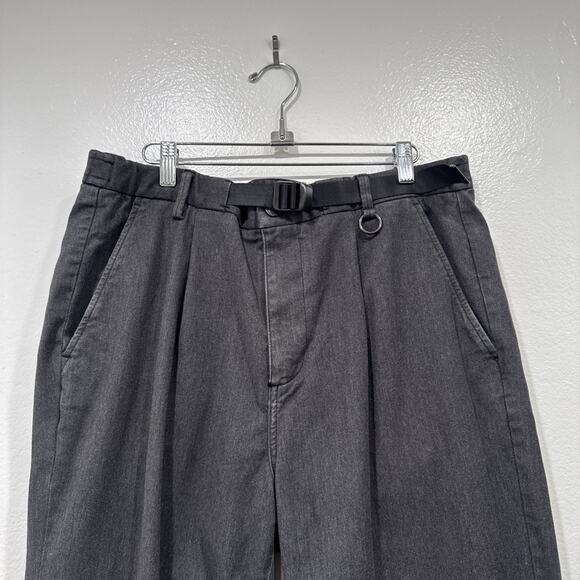 Saturdays New York City NYC Dean Trouser Pants Men’s Size Large Belted Gray - Picture 2 of 11